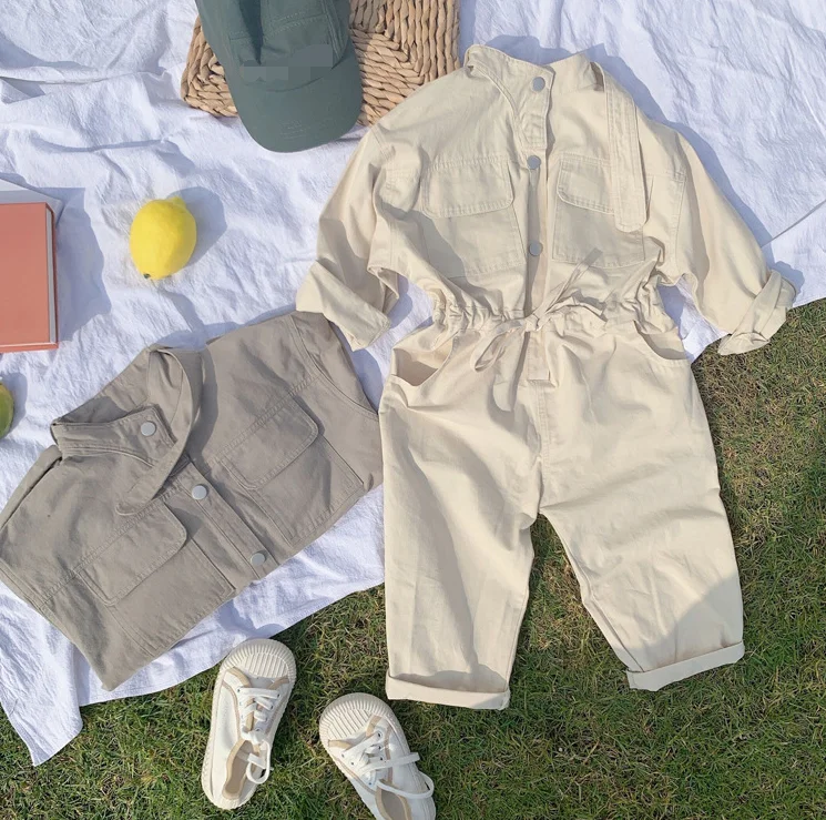 Корейский стиль модные боди с длинными рукавами для мальчиков и девочек Детские