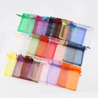 2550 шт органзы сумка 7x9 9x12 10x15 см Ювелирная упаковка сумки Свадебная вечеринка Сумочка для подарков на день рождения Рождественский подарок сумки 5z