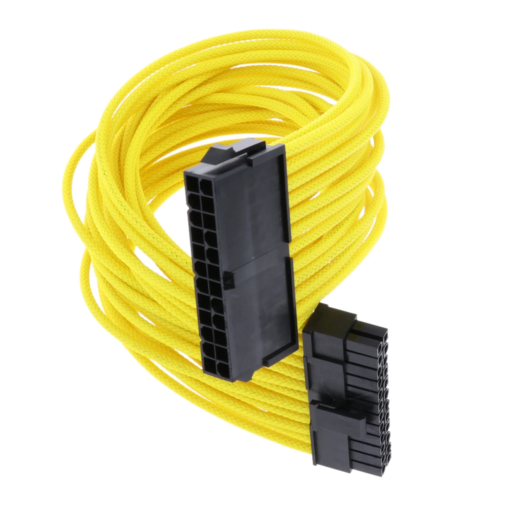 24 контактный удлинитель питания ATX PC PSU штекер к гнезду M/F УДЛИНИТЕЛЬ 30 см с
