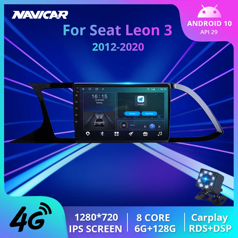Автомагнитола 2 Din Android 10 0 для Seat Leon 3 2012-2020 автомобильный мультимедийный