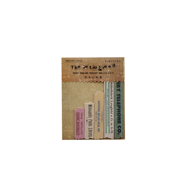 

60pcs/lot Kawaii Stationery Stickers Retro little creed Diary Planner Decorative Mobile Stickers Scrapbooking DIY Craft Stickers