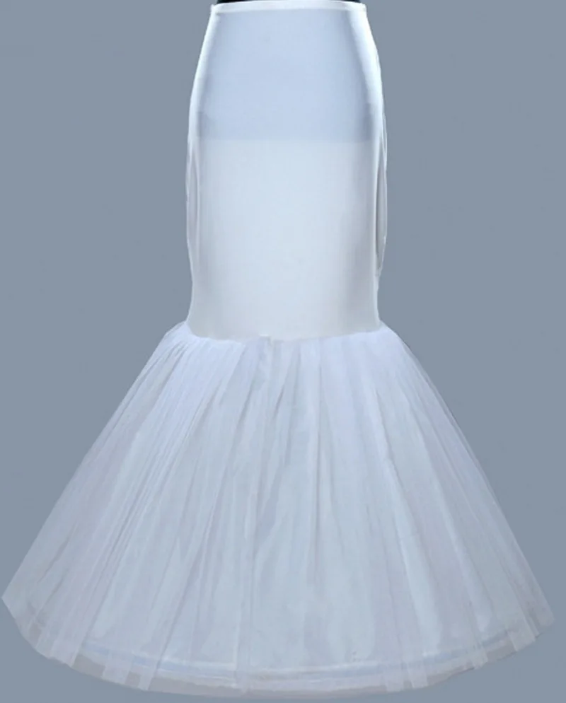 Нижняя юбка для невесты 1 обруч Тюлевая подъюбник белая Русалка женское платье 2022