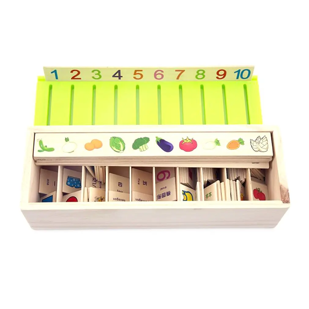 

Коробка по классификации знаний Монтессори, деревянные игрушки для детей, раннее обучение, обучающая игрушка, соответствующие категории ко...