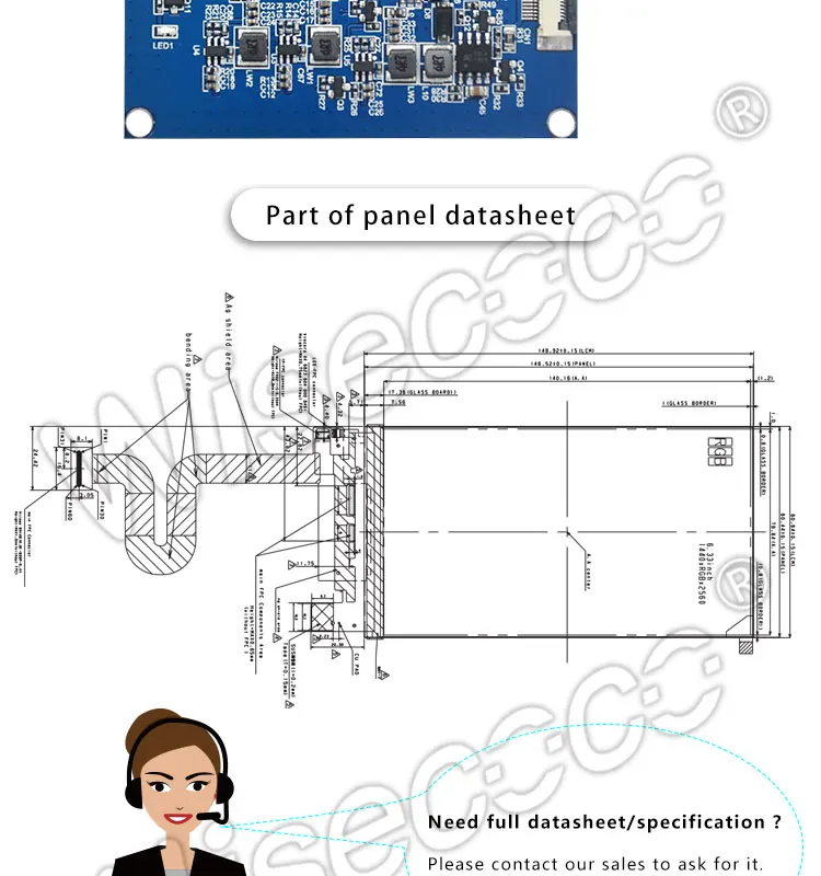 Wisecoco 6,3 дюйма 1440 × 2560 ips LS063R1SX01 ЖК-экран 60 контактов с MIPI HDMI USB драйвер платы удалить подсветку для 3d принтера