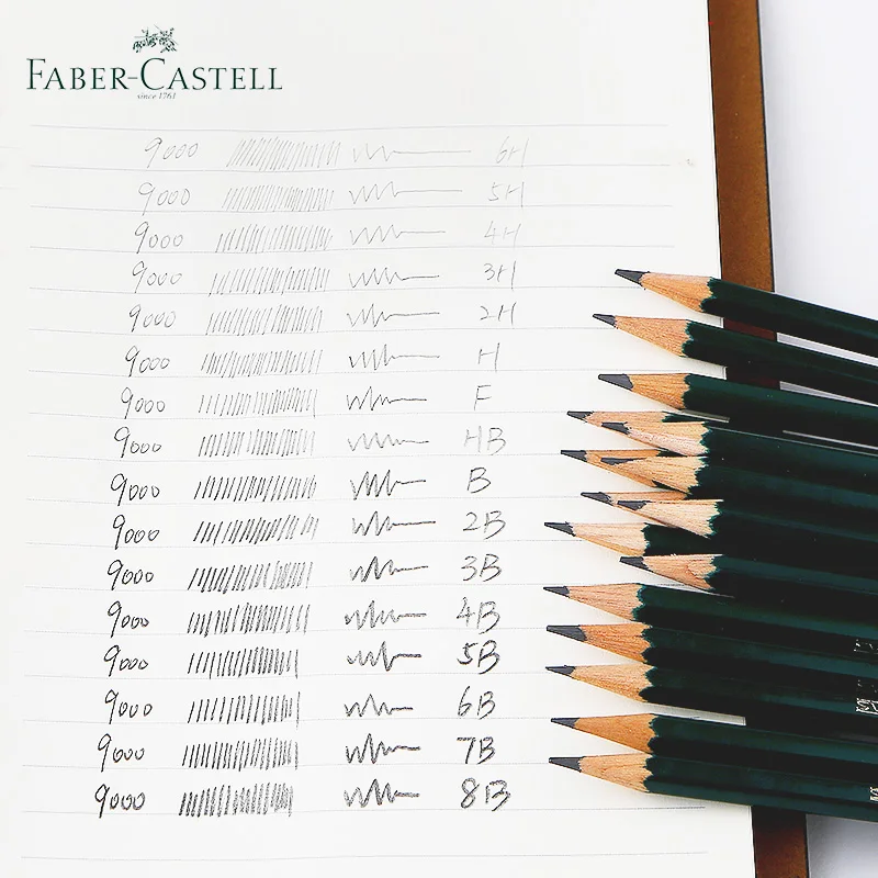 Faber Castell 9000 Стандартный Карандаш для рисования животных набор 16/12 шт. графитовый