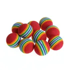 Новинка 2021, 10 шт., разноцветные шарики из радужной пены для домашних животных, Интерактивная тренировочная игрушка для собак