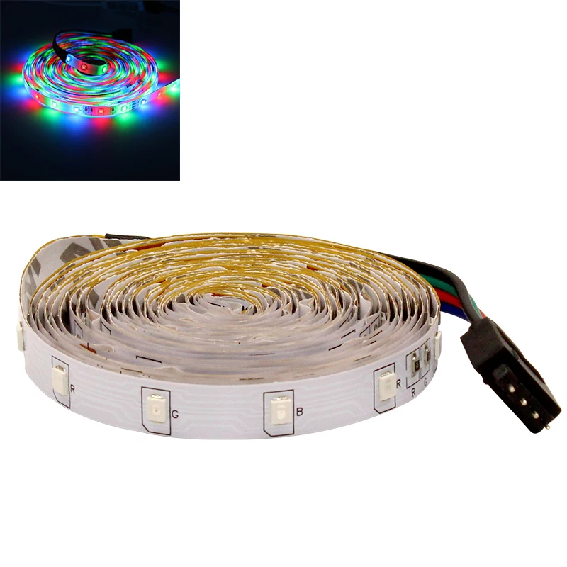 2835RGB 5050 2835 rgb rgbw светодиодный светильник Водонепроницаемая 12 В 0,5 м 1 м 5 м Гибкий Светильник для ПК неоновая светодиодная Диодная лента - Испускаемый цвет: 2835RGB