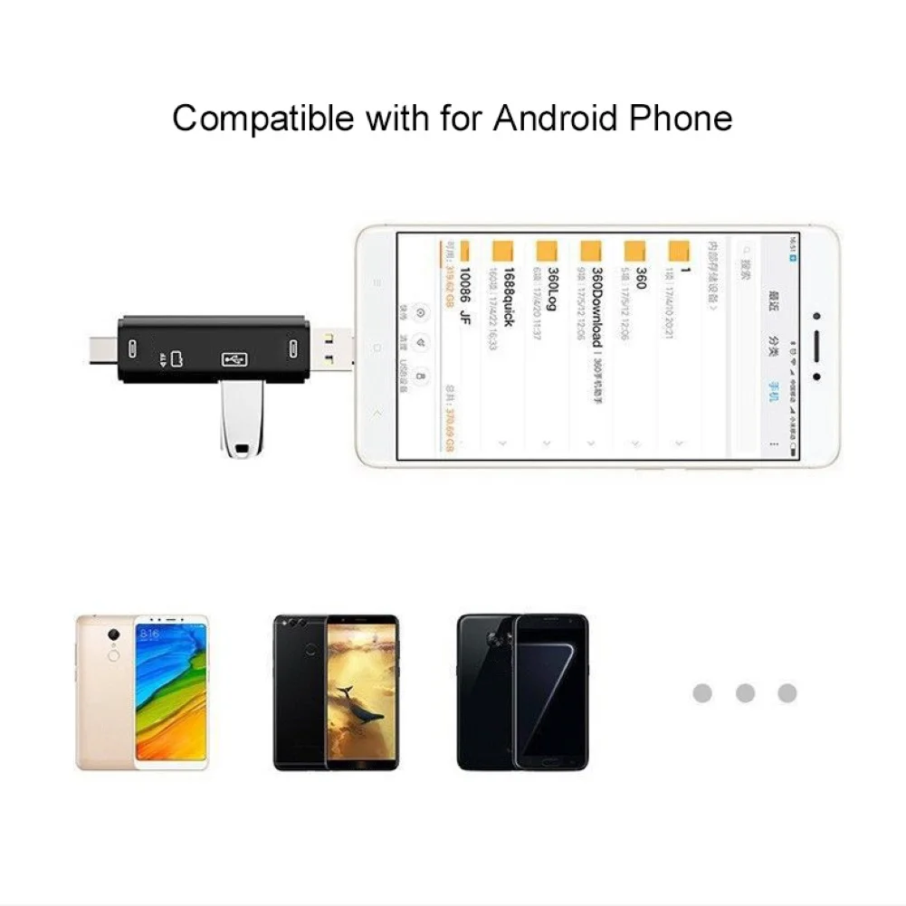 Многофункциональный Micro USB 2 0 тип c TF цифровой считыватель карт OTG адаптер для Android