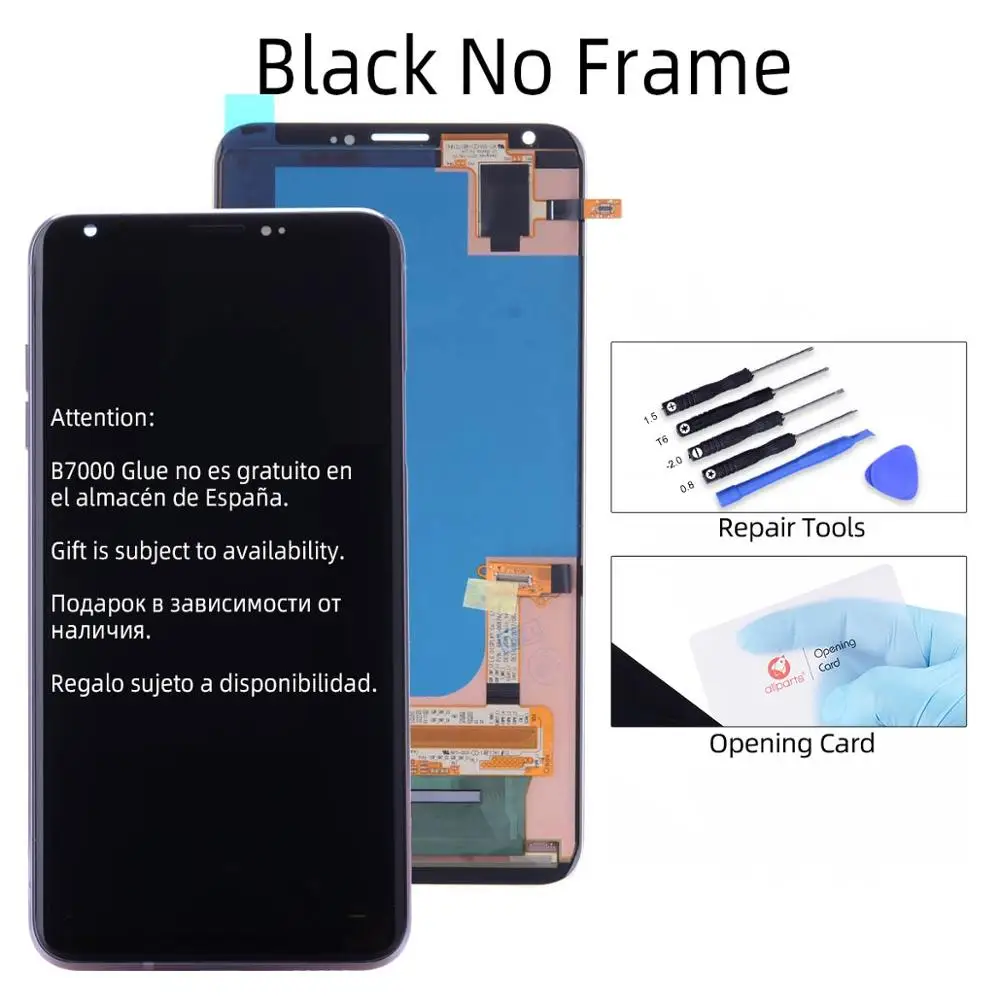 6.0" 1440 x 2880 тачскрин дисплей экран для LG V30 сенсорный дисплей LCD с тачскрином в рамке замена запчасти V30 Черный серебро - Цвет: No Frame Black