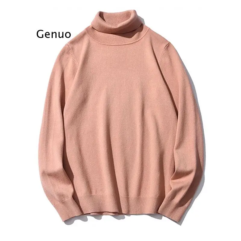 Мужская теплая водолазка повседневный удобный пуловер плотный свитер для осени
