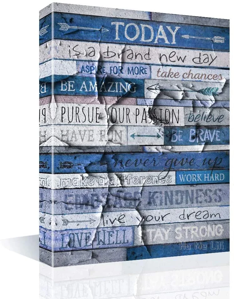 Вдохновляющие настенные картины с цитатами для спальни девушки-подростка