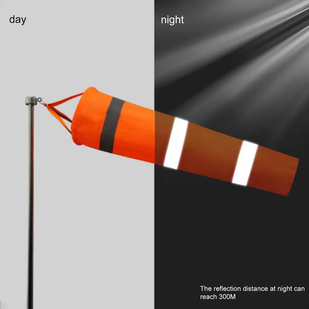 

80CM Reflective Windsock Outdoor Wind Direction Bag Scratchproof Windproof Fluorescent Reflective Windsock Weathervane