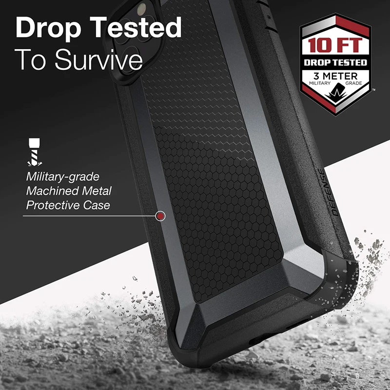 X-Doria Defense тактический Чехол для телефона для iPhone 11 Pro Max военный класс падение протестированный чехол для iPhone 11 Pro Алюминиевый Чехол