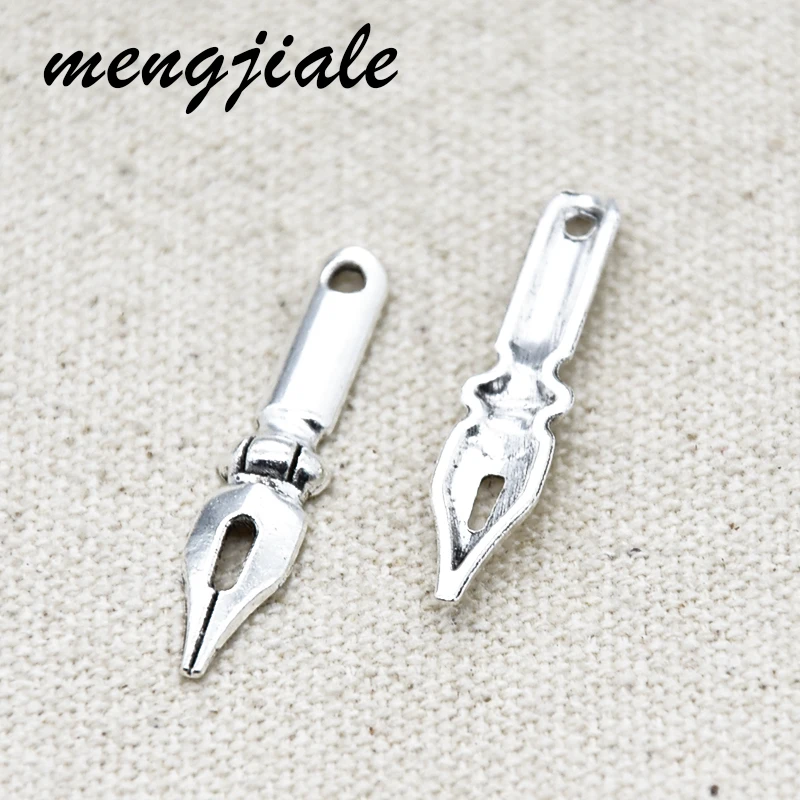 23 шт. тибетский серебряный позолоченный перьевая ручка амулеты из сплава металла