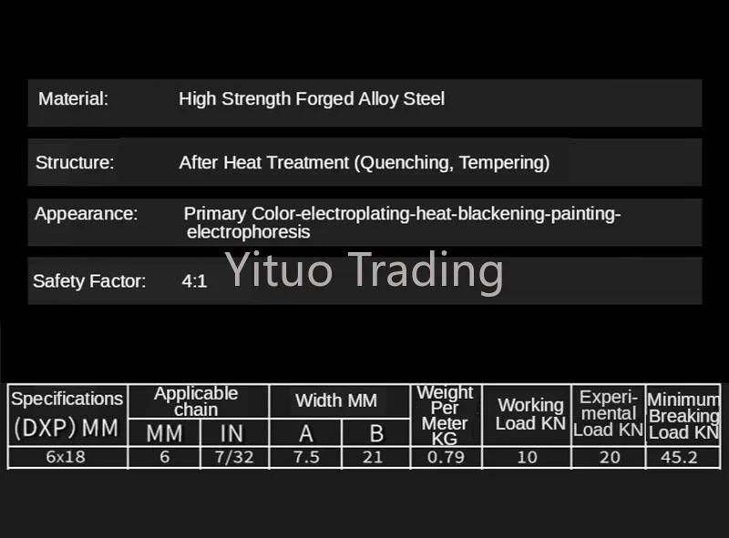 Подъемная железная цепь высокопрочная кованая легированная стальная фактор