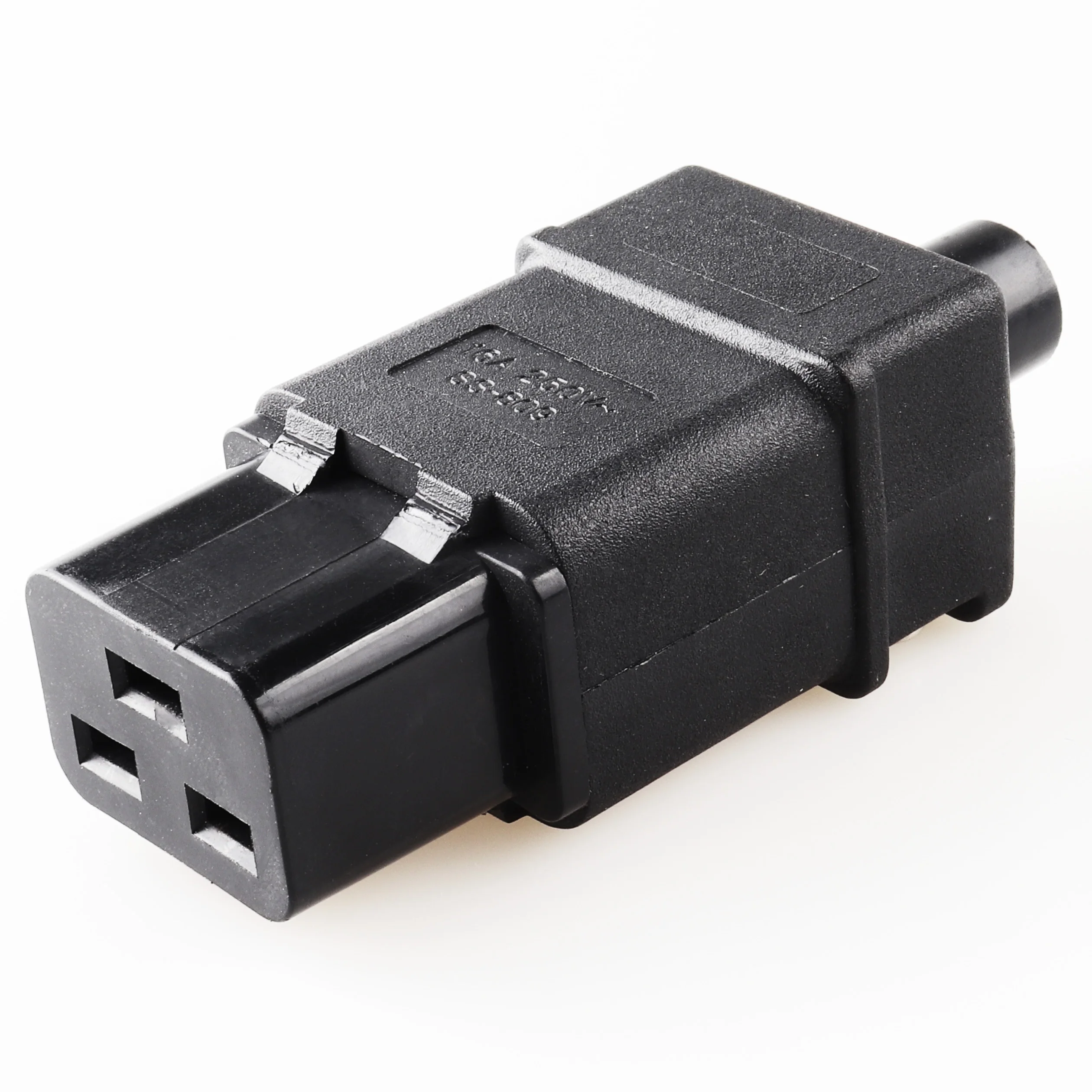 C19 LZ-20-T1/T2 Горячая распродажа! 16A 250V черный IEC C19 C20 с разъемом «папа» Rewireable DIY Мощность 3-контактный разъем - Цвет: C19