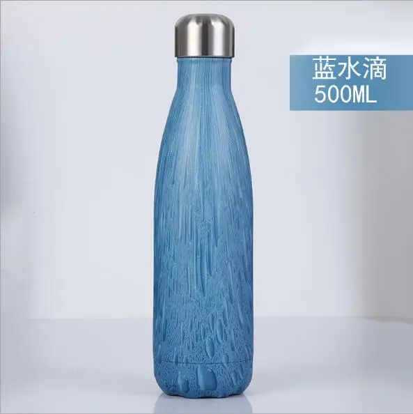 1000MLWater бутылка из нержавеющей стали посуда Тур открытый спортивной школьной формы герметичное уплотнение восхождение бутылка для воды - Color: B