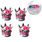 4 шт., Серебряная корона, темно-розовый алмазный камень, пылезащитная крышка клапана автомобильной шины, автомобильные запасные части, колеса, шины и запчасти