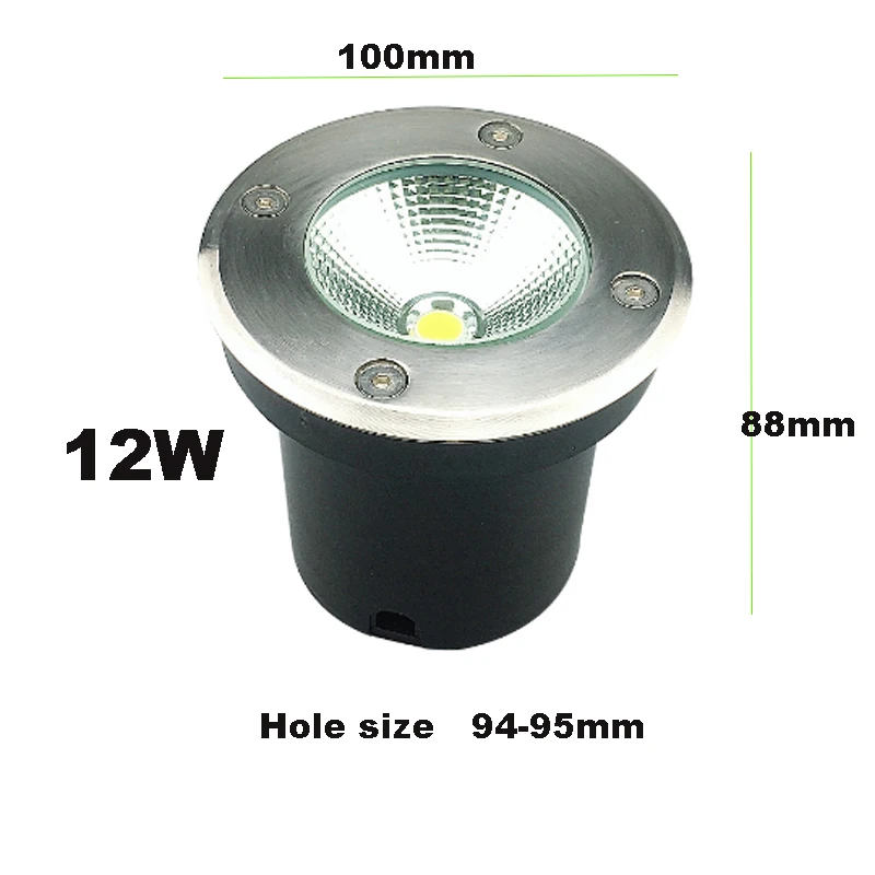 

LED Underground Waterproof 5W 9W 12W 7W Ground Garden Path Floor Outdoor Buried Yard Lamp Landscape Light 85-265v DC12V