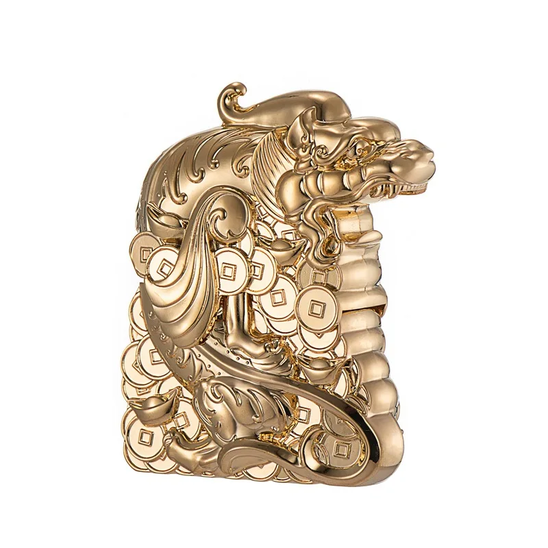 

Cool Chinese Auspicious Beast Pure Copper Shell Kerosene Lighter Collection of Exquisite Ornaments Smoking Accessories for Weed
