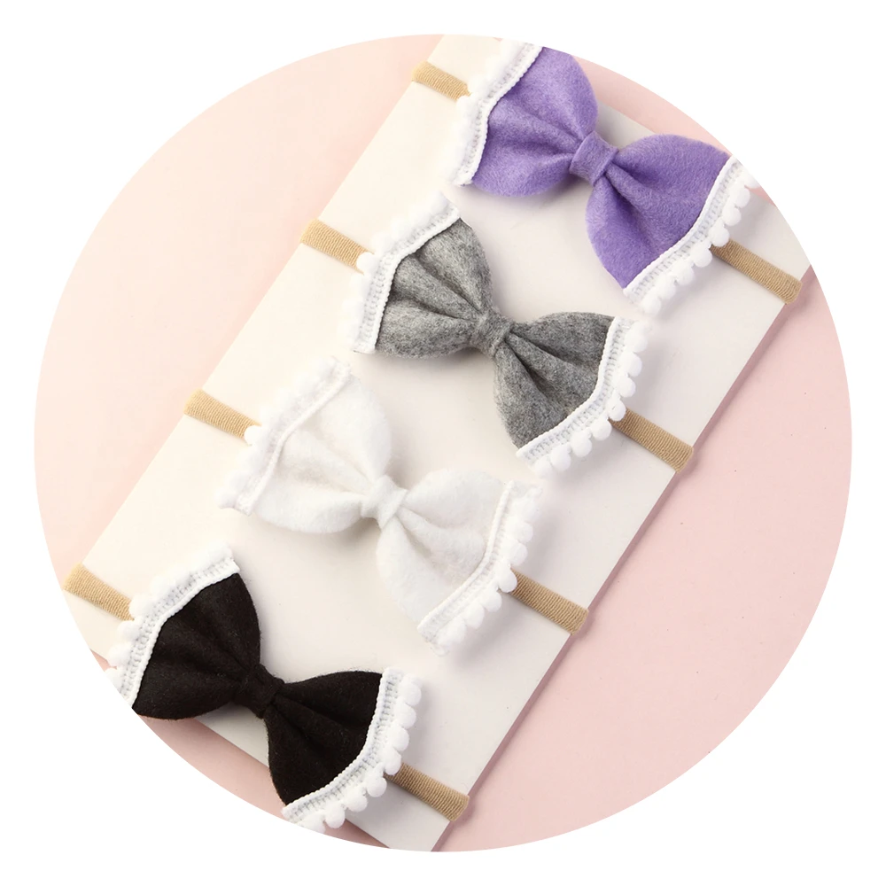 Повязки с узелком из хлопка помпоном эластичная нейлоновая повязка бантом
