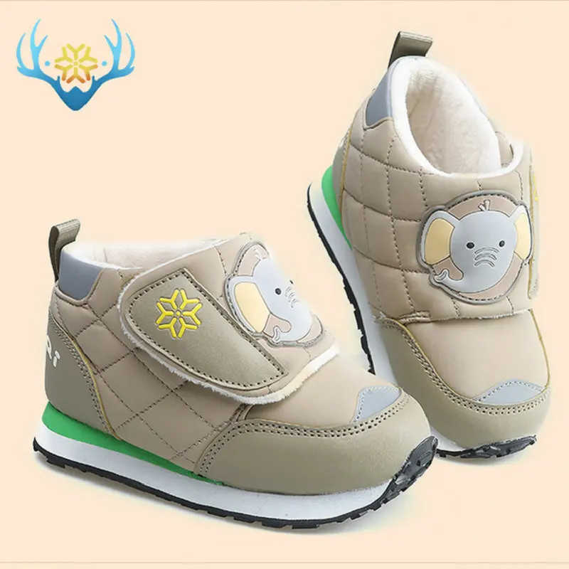 C511khaki Детская обувь, теплые сапоги, детские короткие сапоги, весна, осень, зима, стиль, теплый мех, Маленький милый ребенок, розовый, черный, красный цвет - Цвет: C511khaki