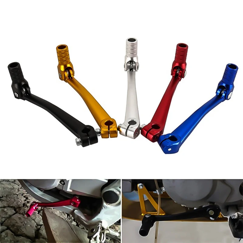 Motorcycle CNC Folding Aluminum Gear Shift Lever Gear Shift Lever Fit Motorcycle ATV Dirt Bike Pit Bikes Gear Lever
