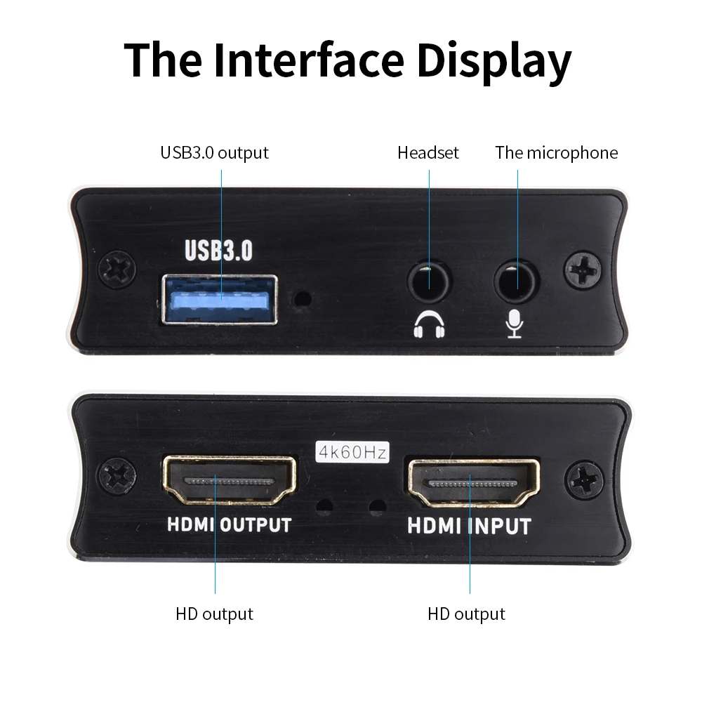 Захват видео с интерфейсом USB3.0 HD вход и выход 4K @ 60 Гц 1920*1080 видеоигры в реальном