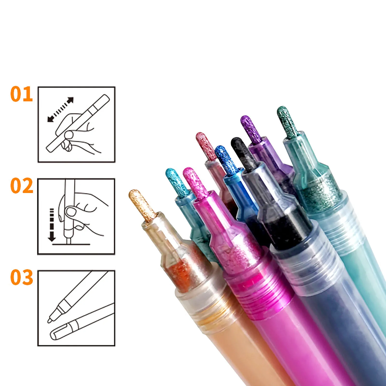 

Children Drawing Watercolor Pen Set Fluorescence Outline Washable Marker Pens 4ml Books Art Pens School Stationery Art Markers