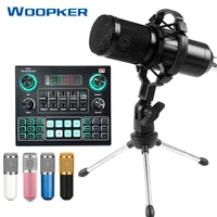 microphone mixer sound card audio podmaster with codener mic earphone for pc smartphone youtube gaming