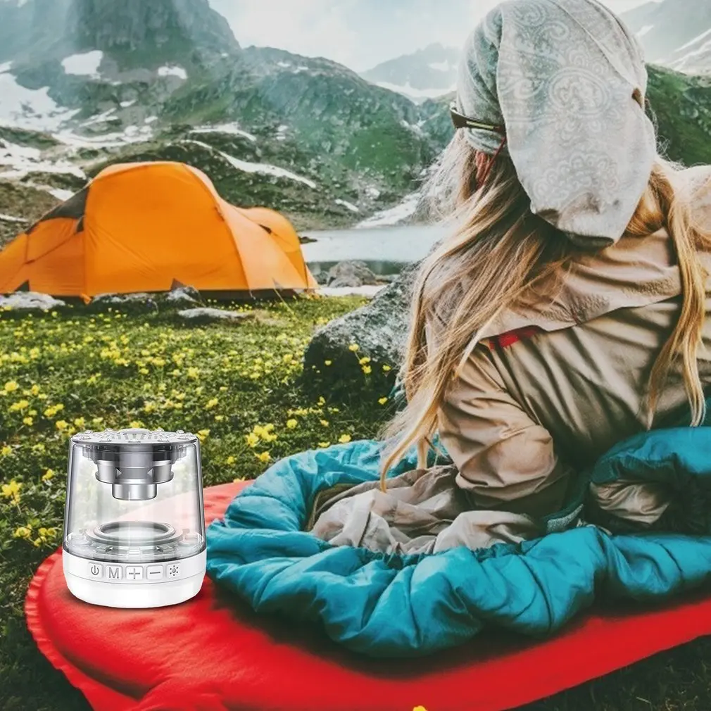 

Outdoor Mini Waterproof Transparent Wireless Speaker Led Lamp With Lanyard 2000mah TF Card Playing Hands-free Calls