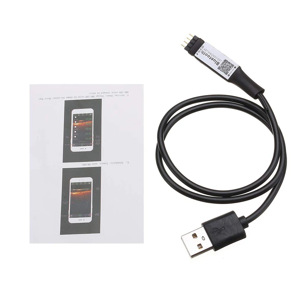 Мини 5 в USB RGB Bluetooth контроллер Синхронизация с музыкой и таймером Светодиодная