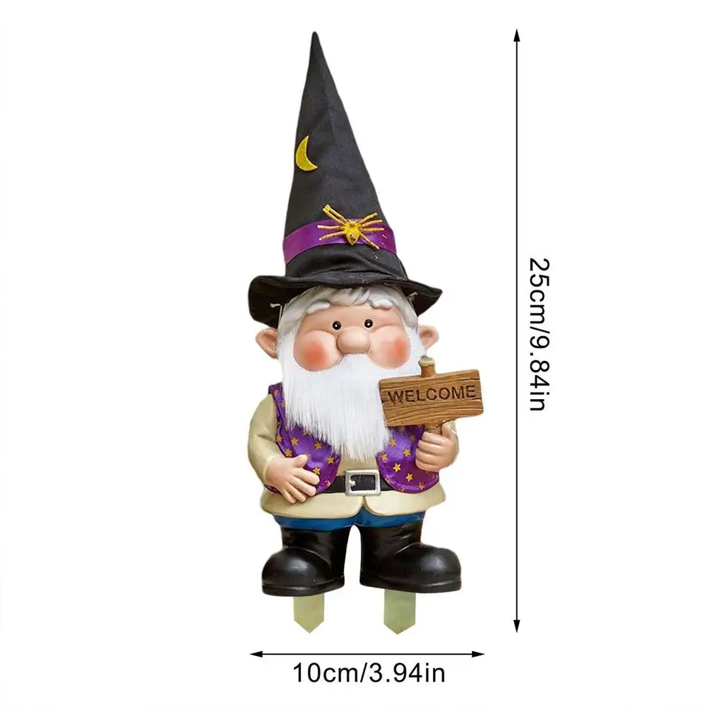 

Funny Garden Gnome Stake Acrylic Gnome Statue Garden Figurine Ornaments Welcome Sculpture Outdoor Decoration