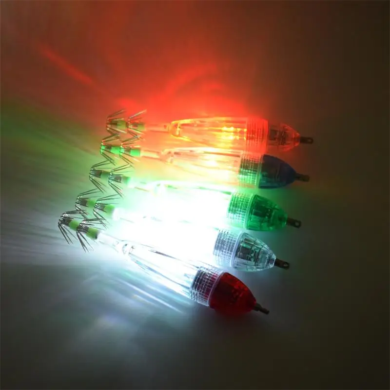 Электронный кальмары крюк для рыболова ночной рыбалки светильник led приманка