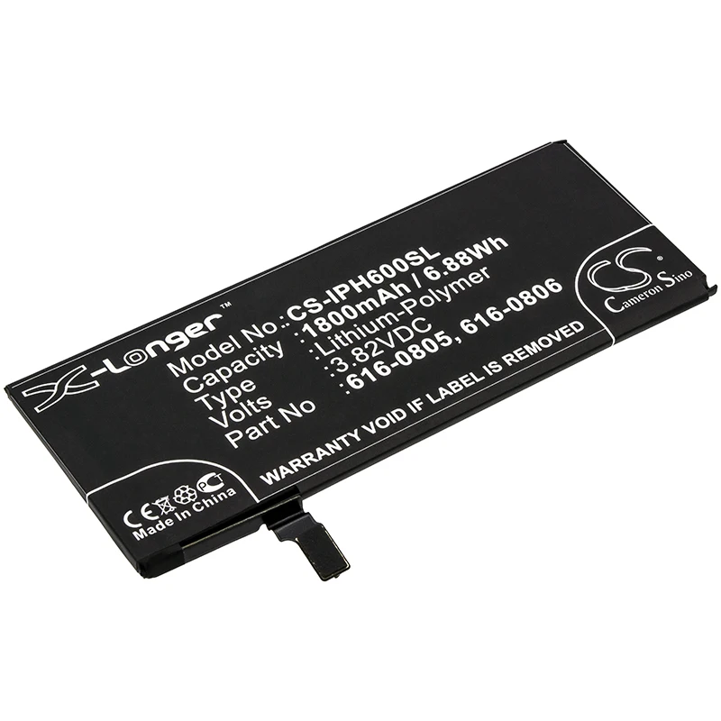 Аккумулятор 2021 для Apple 616-0806 A1549 A1586 A1589 iPhone 6 1800 мАч/Вт/ч | Мобильные телефоны и
