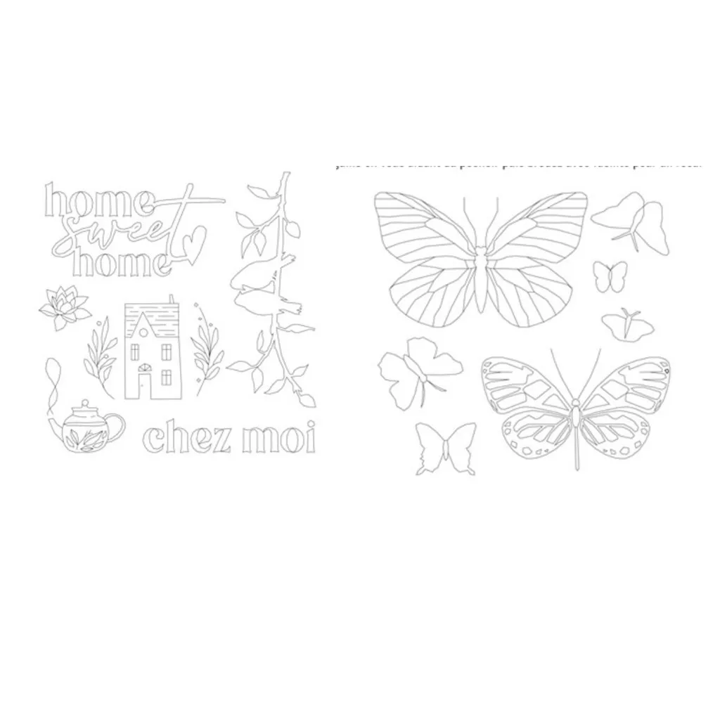 

Трафарет с маской-бабочкой/печать для скрапбукинга своими руками/декоративные прозрачные листы штампов для фотоальбома C1062