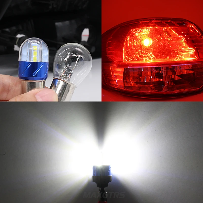 2x S25 1157 стоп-светильник P21/5 Вт BAY15D 6SMD 3030 светодиодный светильник лампа заднего