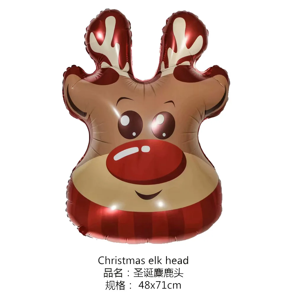 deer 1 шт. воздушные шары из фольги Санта-Клауса с рождественским декором гелиевый надувной шар Санта-Клаус елка рождественский снеговик конфеты тростника подарки - Цвет: deer