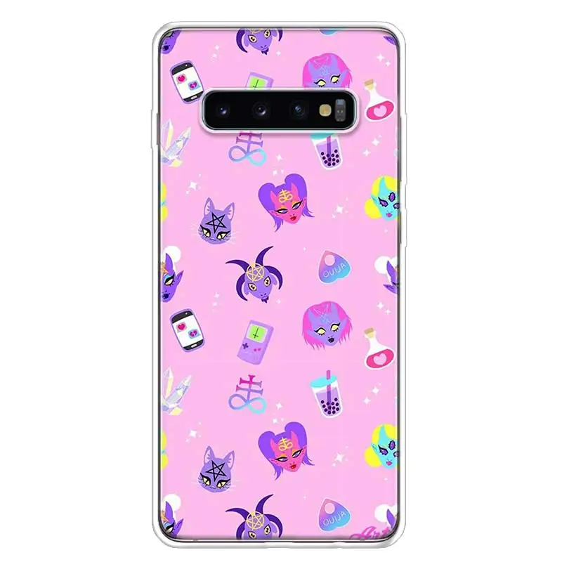 Девичий пастельный Готический чехол для телефона samsung Galaxy S10+ Lite Note 10 9 8 S9 S8 J4 J6 J8 Plus S7 S6 чехол