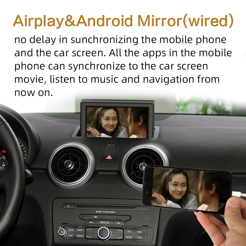 2020 беспроводной/проводной декодер Apple Carplay для Audi A1 Q3 MMI 2013-2019 мультимедийный
