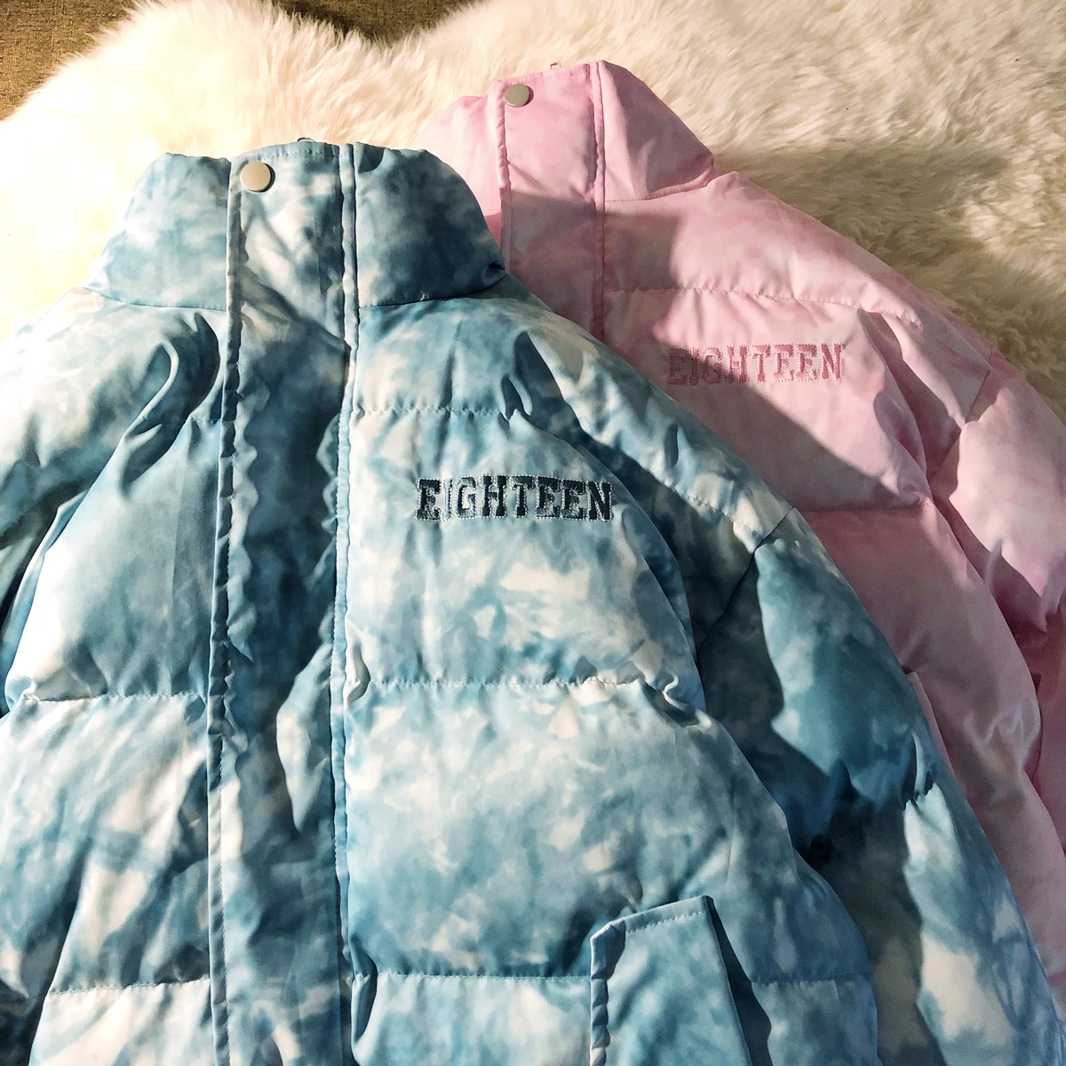 Jacket Padded Coat Jacket Padded Jacket Women's Winterjacket 2021Autumn/winter New Couple Ins Trend Harajuku Style Cotton-Padded