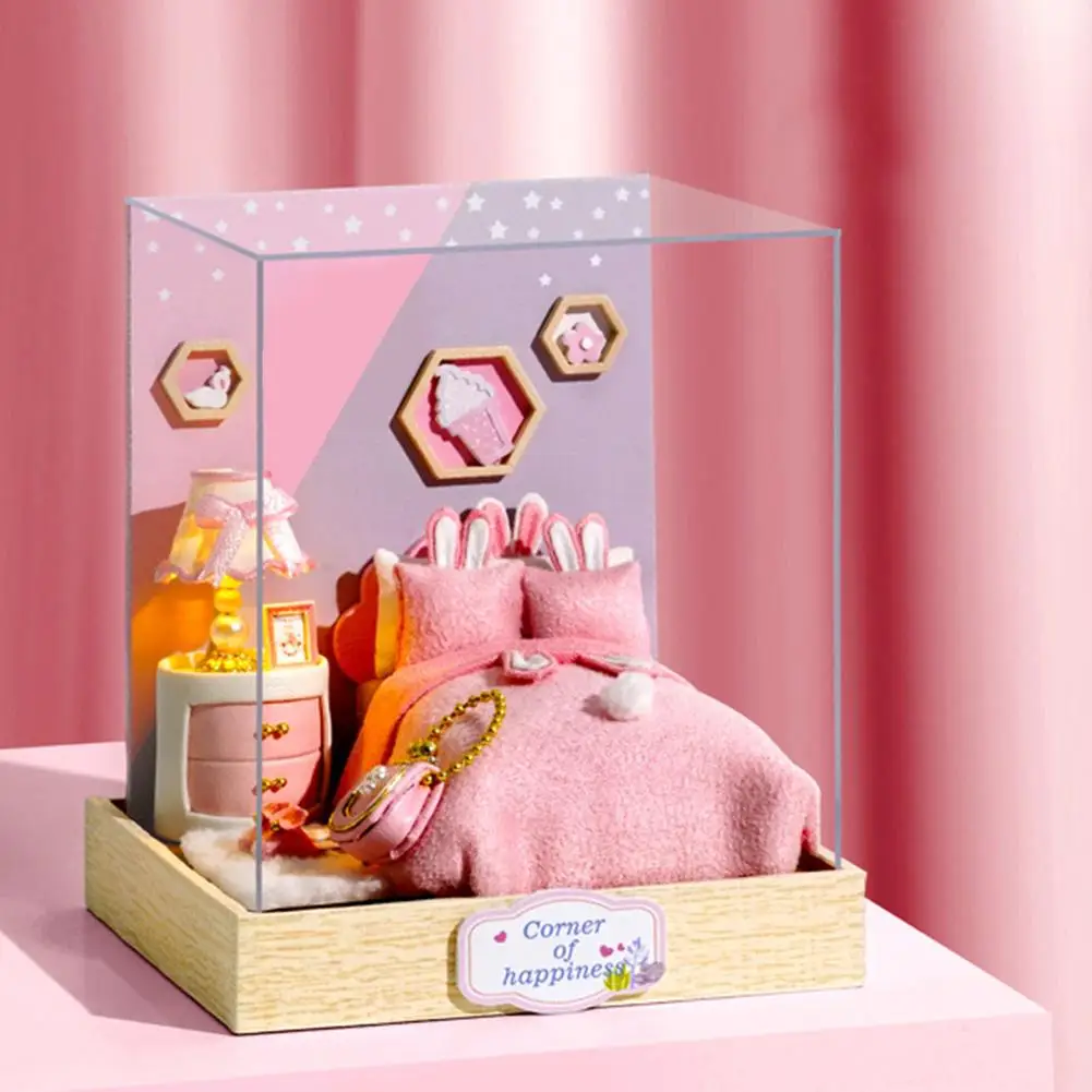 DIY кукольный домик деревянные кукольные домики миниатюрный мебельный набор со