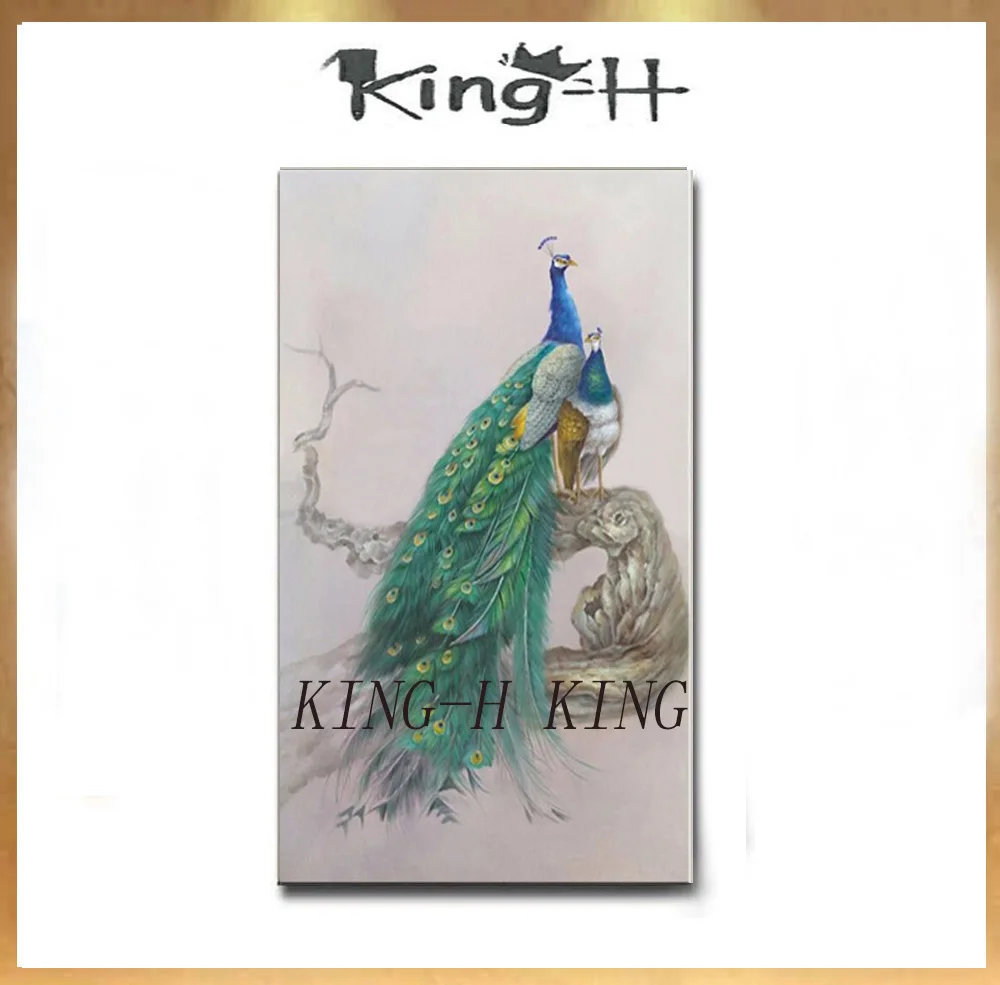 

Ручная работа, картина маслом, холст 100% непосредственно от современных Арти, лучшая пара, павлин, оригинальная картина написанная маслом, де...