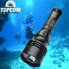 TopCom XML T6 Дайвинг фонарик, Дайвинг мощный светодиодный фонарик Водонепроницаемый, подводный Перезаряжаемые Дайвинг
