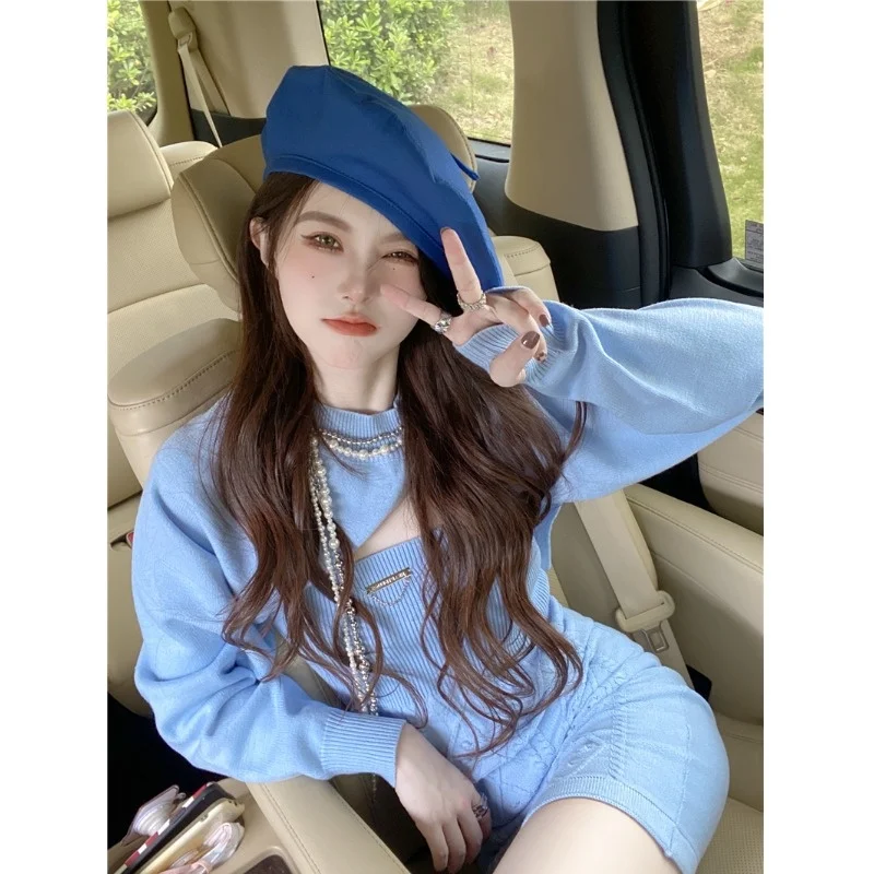 

CMAZ Dress For WomenAutumn and Winter Suspender Dress Women's Fall/Winter Slim Knitted Inner Match Autumn and Winter Bottoming