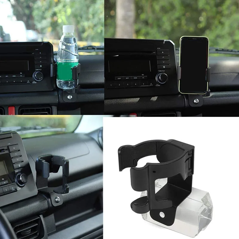 

Car Mount Phone Holder Multifunction Water Cup Drink Stand Bracket for Suzuki Jimny 2019 2020 Car Accessories