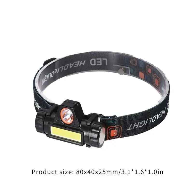 Мини COB светодиодный головной светильник фары Flash светильник USB Перезаряжаемые 18650 Фонарь Кемпинг Пеший Туризм ночная рыбалка светильник
