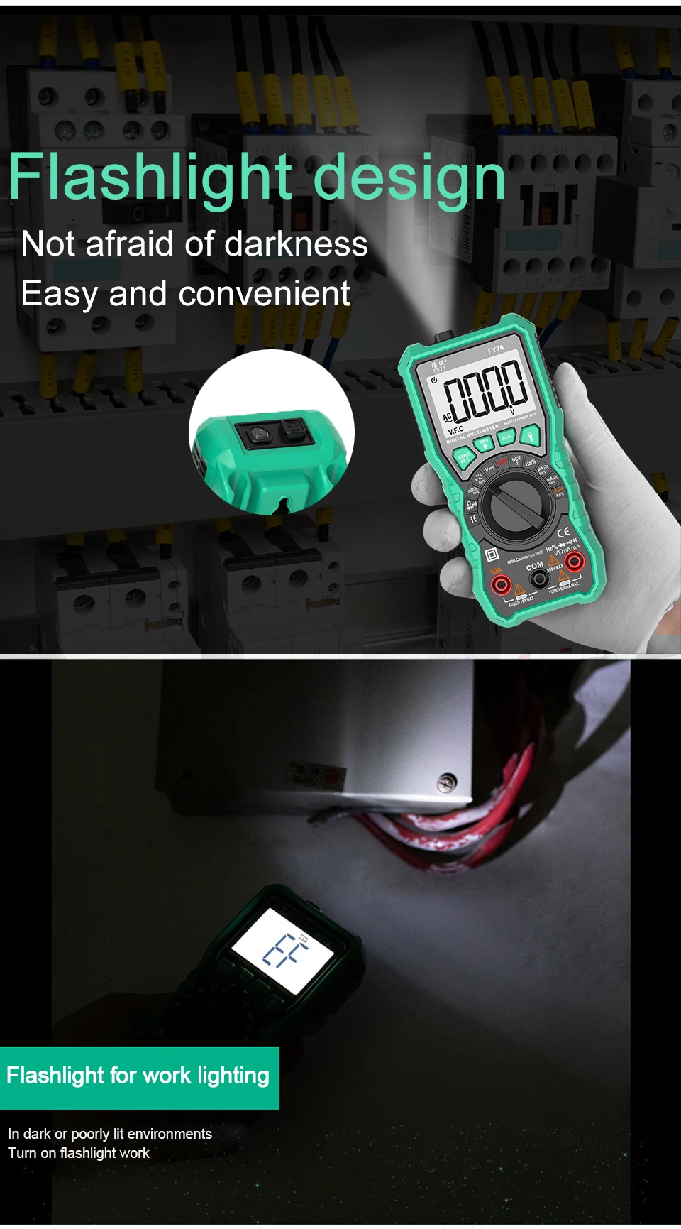 6000 counts Multimeter NCV Digital Multimeter True-RMS Auto Ranging AC/DC Voltage Meter Multimetro Digital Multimetr Voltmeter