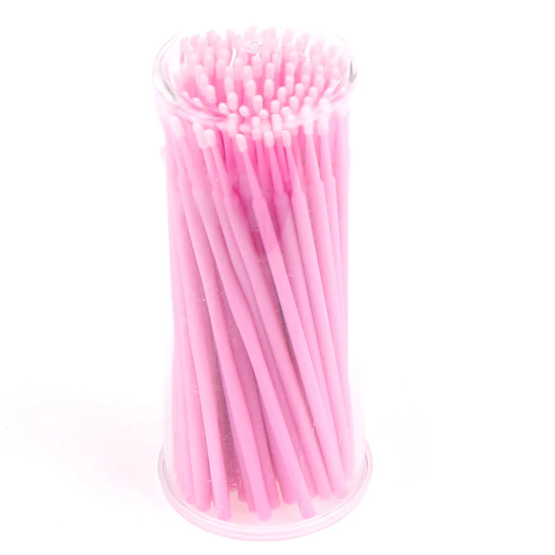 M Одноразовые кисти для макияжа 100 шт./упак. тампон Microbrushes наращивание ресниц прочный Micro отдельных Аппликаторы ватный тампон - Цвет: M