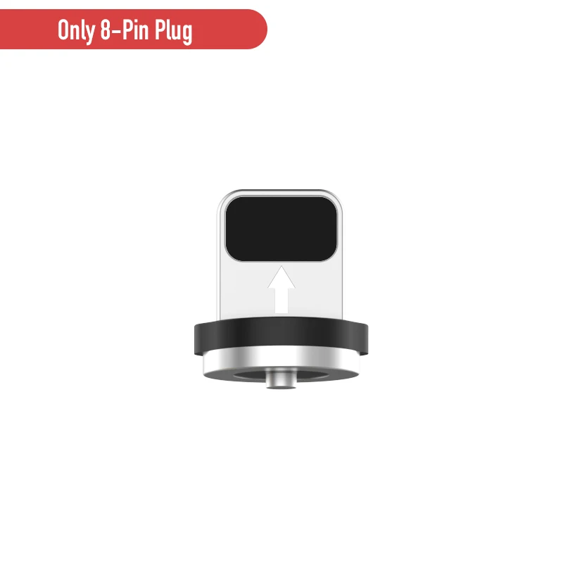 Only Plug For iphone Biaze Магнитный usb кабель для зарядки usb type C для Iphone Xiaomi huawei samsung кабель для быстрой зарядки Micro USB кабель для светодиодного зарядного устройства - Цвет: Only Plug For iphone